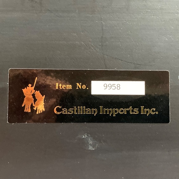 Castilian Imports Decorative Box 9958 Thick Wood w/ Koi Fish Handle Brass Legs - Picture 8 of 13